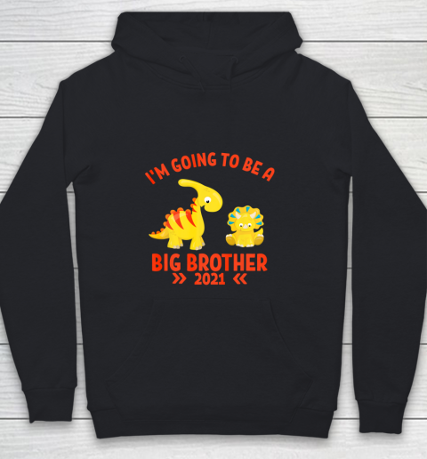 Big Brother 2021 I m Going To Be A Big brother Dinosaurs Youth Hoodie
