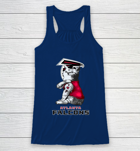 NFL Football My Cat Loves Atlanta Falcons Racerback Tank 6