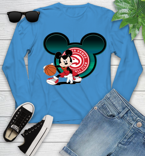 NBA Atlanta Hawks Mickey Mouse Disney Basketball Youth Long Sleeve 7