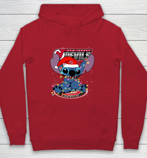 New Jersey Devils NHL Hockey noel stitch Christmas Youth Hoodie 6