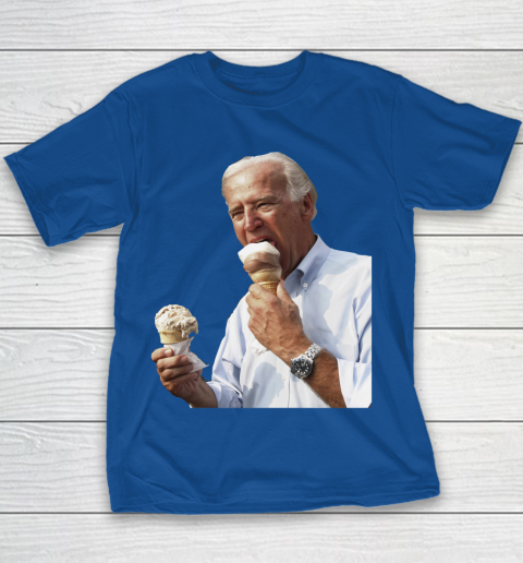 Joe Biden Eating Ice Cream Youth T-Shirt 6