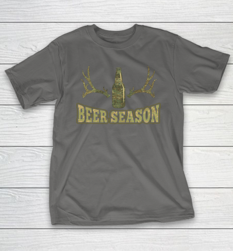 Beer Season Funny Camo Deer Hunting Pun Men Who Love Beers T-Shirt 5