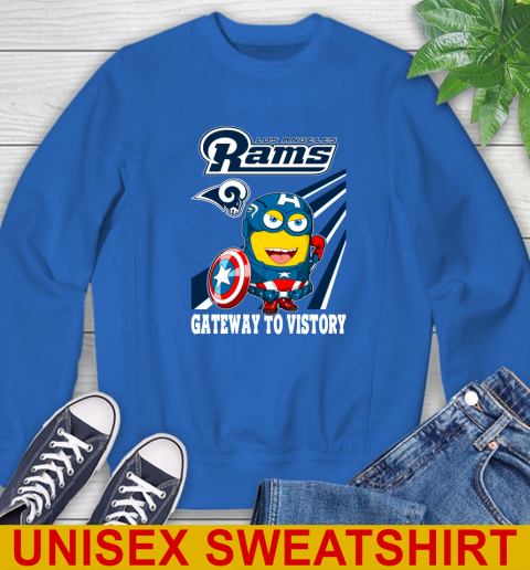 NFL Football Los Angeles Rams Captain America Marvel Avengers Minion Shirt Sweatshirt 11