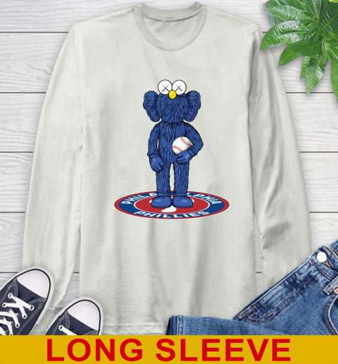 MLB Baseball Philadelphia Phillies Kaws Bff Blue Figure Shirt Long Sleeve T-Shirt 13 MLB Baseball Philadelphia Phillies Kaws Bff Blue Figure Shirt Long Sleeve T-Shirt - Image 13