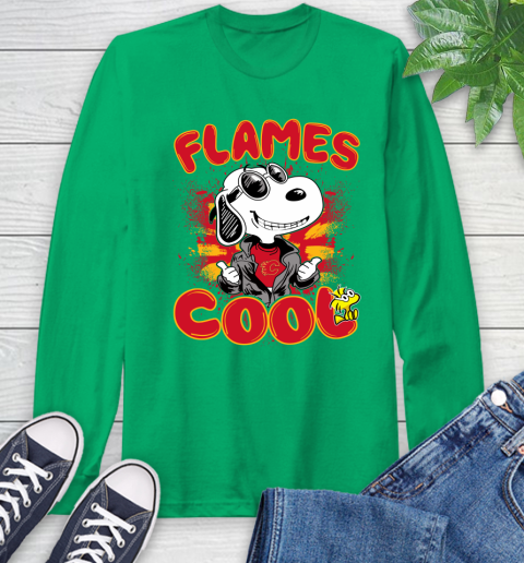 NHL Hockey Calgary Flames Cool Snoopy Shirt Long Sleeve T-Shirt 9