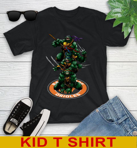 MLB Baseball Baltimore Orioles Teenage Mutant Ninja Turtles Shirt Youth T-Shirt 2