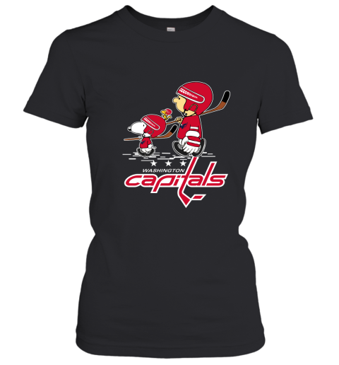 Let's Play Washington Capitals Ice Hockey Snoopy NHL Women's T-Shirt