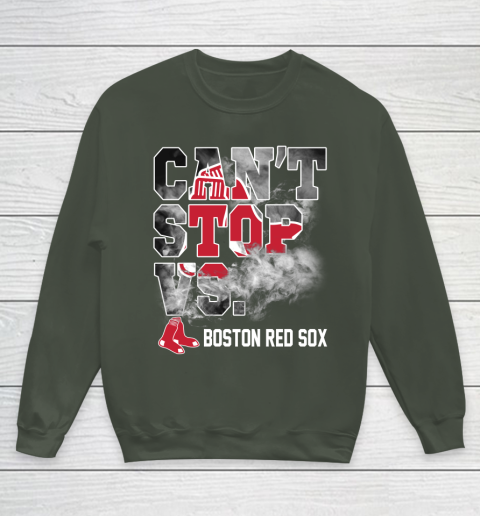 MLB Boston Red Sox Baseball Can't Stop Vs Boston Red Sox Youth Sweatshirt 8