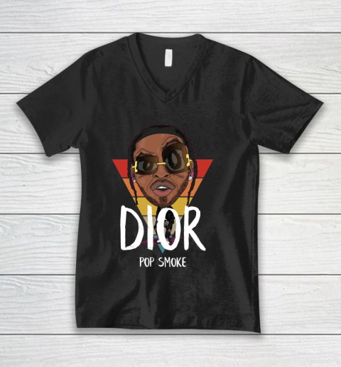 Pop Smoke Dior tshirt V-Neck T-Shirt