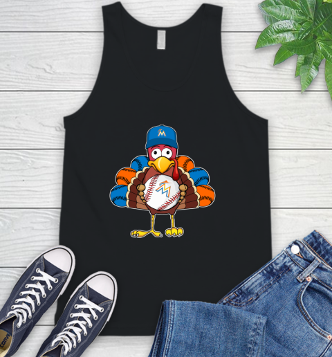 Miami Marlins Turkey thanksgiving Tank Top 2