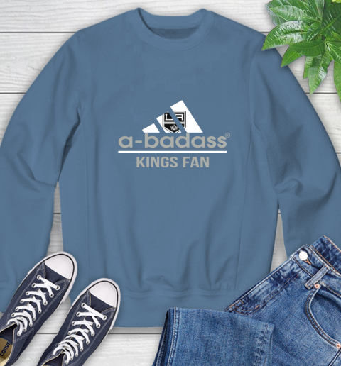 NHL A Badass Los Angeles Kings Fan Adidas Hockey Sports Sweatshirt 8
