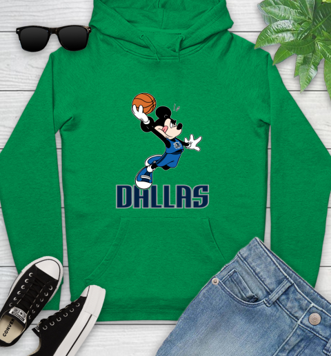 NBA Basketball Dallas Mavericks Cheerful Mickey Mouse Shirt Youth Hoodie 7