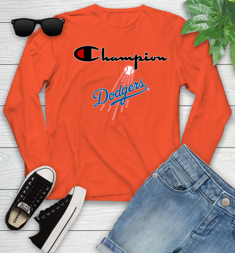 MLB Baseball Los Angeles Dodgers Champion Shirt Youth Long Sleeve 2