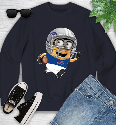 NFL Buffalo Bills Minions Disney Football Sports Youth Sweatshirt 3
