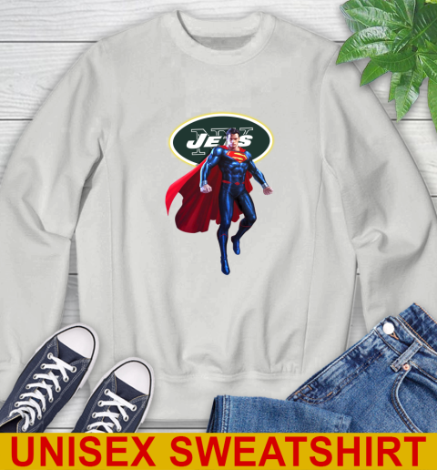 NFL Superman DC Sports Football New York Jets Sweatshirt 5