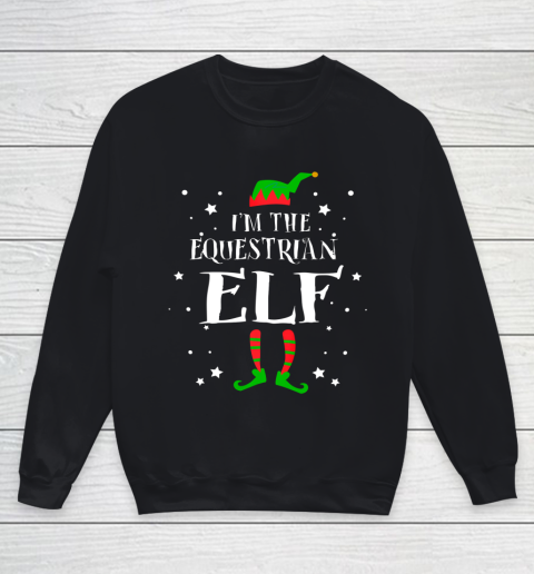 I m The Equestrian Elf Funny Cute Xmas Gift Youth Sweatshirt
