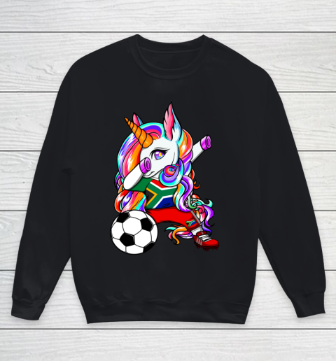 Dabbing Unicorn South Africa Soccer Fans Jersey Football Youth Sweatshirt