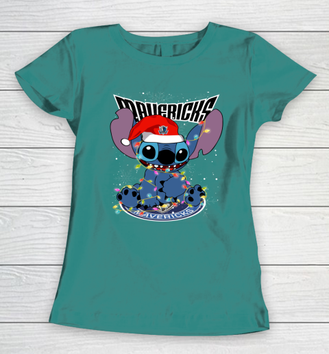 Dallas Mavericks NBA noel stitch Basketball Christmas Women's T-Shirt 10
