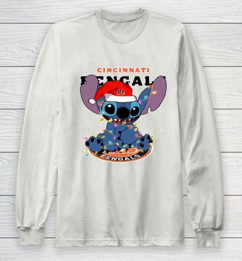 Cincinnati Bengals NFL Football noel stitch Christmas Long Sleeve T-Shirt 9