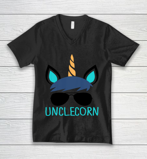 Mens Unclecorn Unicorn Uncle V-Neck T-Shirt