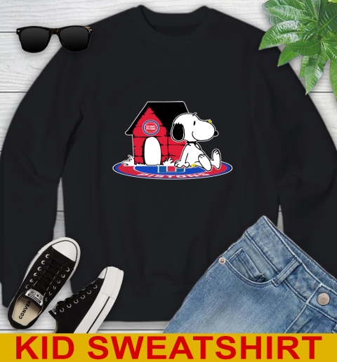 NBA Basketball Detroit Pistons Snoopy The Peanuts Movie Shirt Youth Sweatshirt 3 NBA Basketball Detroit Pistons Snoopy The Peanuts Movie Shirt Youth Sweatshirt - Image 3