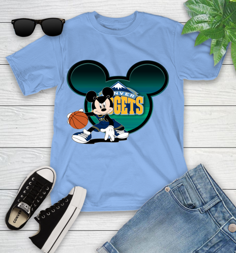 NBA Denver Nuggets Mickey Mouse Disney Basketball Youth T-Shirt 23