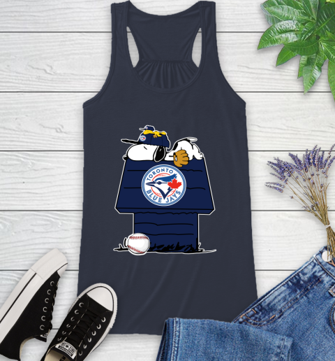 MLB Toronto Blue Jays Snoopy Woodstock The Peanuts Movie Baseball T Shirt Racerback Tank 12