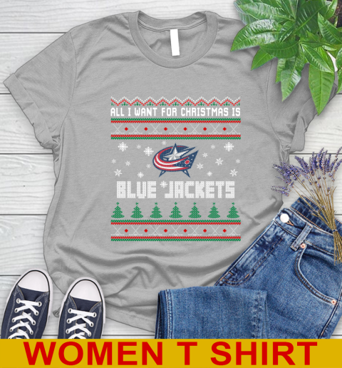 Columbus Blue Jackets NHL Hockey All I Want For Christmas Is My Team Sports 89
