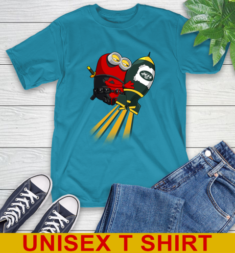 NFL Football New York Jets Deadpool Minion Marvel Shirt T-Shirt 9