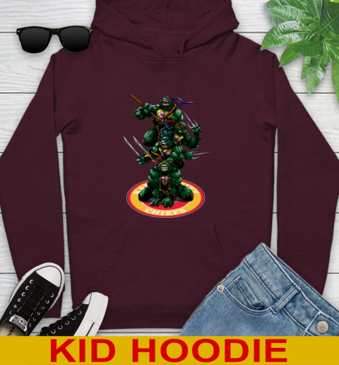 NFL Football Kansas City Chiefs Teenage Mutant Ninja Turtles Shirt Youth Hoodie 7