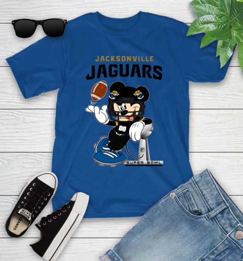NFL Jacksonville Jaguars Mickey Mouse Disney Super Bowl Football T Shirt Youth T-Shirt 9