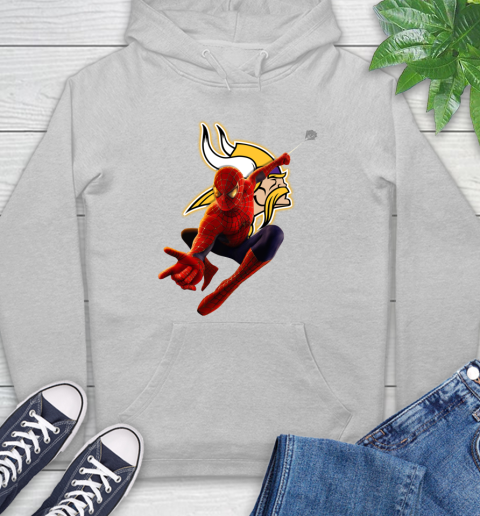 NFL Spider Man Avengers Endgame Football Minnesota Vikings Hoodie 6