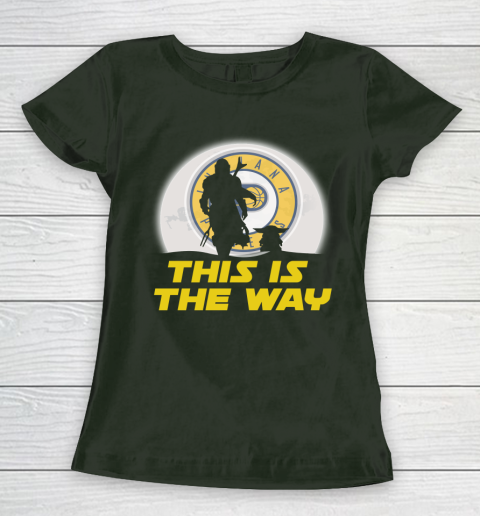 Indiana Pacers NBA Basketball Star Wars Yoda And Mandalorian This Is The Way Women's T-Shirt 4