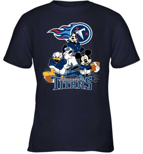NFL Tennessee Titans Mickey Mouse Donald Duck Goofy Football T Shirt qVQzryuVNLP youth t shirt 26 95 151514 front navy