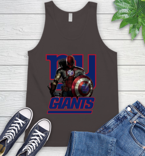 NFL Captain America Thor Spider Man Hawkeye Avengers Endgame Football New York Giants Tank Top 7