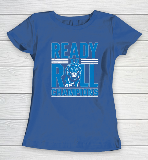 Detroit Ready To Roll Funny Lion Graphic Women's T-Shirt 6