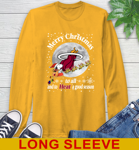 Miami Heat Merry Christmas To All And To Heat A Good Season NBA Basketball Sports Long Sleeve T-Shirt 2