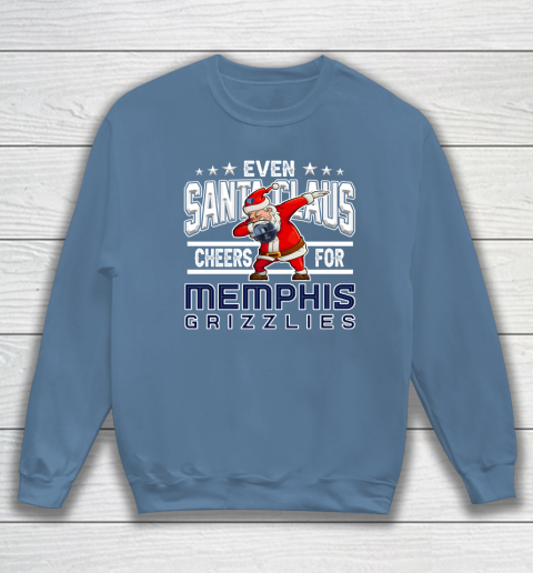Memphis Grizzlies Even Santa Claus Cheers For Christmas NBA Sweatshirt 6