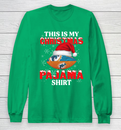 Miami Dolphins This Is My Christmas Pajama Shirt NFL Long Sleeve T-Shirt 4