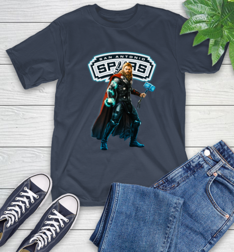 NBA Thor Avengers Endgame Basketball San Antonio Spurs T-Shirt 4