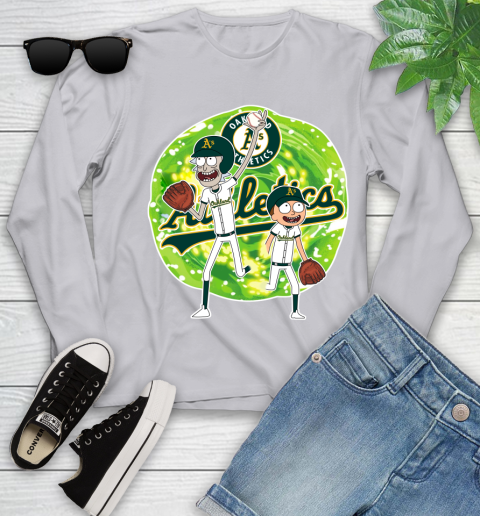 MLB Oakland Athletics Rick And Morty Baseball Sports Youth Long Sleeve 5