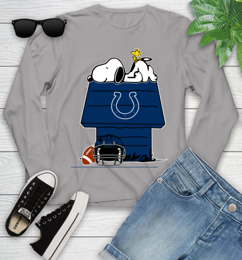 Indianapolis Colts NFL Football Snoopy Woodstock The Peanuts Movie Youth Long Sleeve 5
