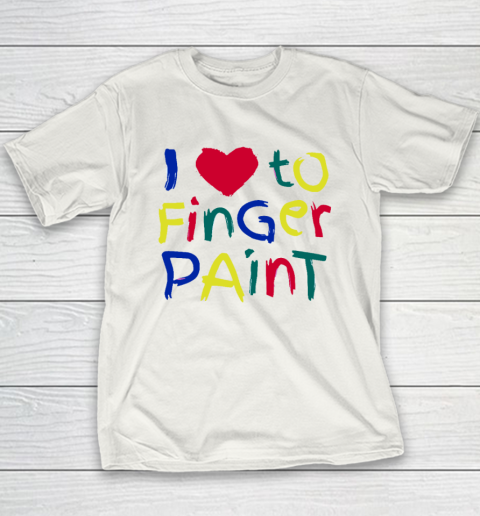 I Heart Love To Finger Paint I'm Paint Cute Couple Valentine Youth T-Shirt