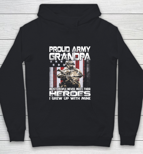GrandFather gift shirt Proud Army Grandpa Shirt Patriotic Military Veteran T Shirt Youth Hoodie