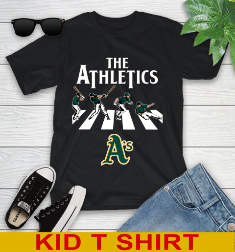 MLB Baseball Oakland Athletics The Beatles Rock Band Shirt Youth T-Shirt