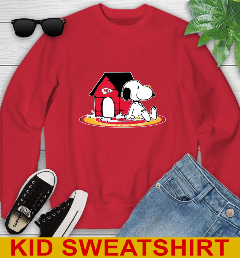NFL Football Kansas City Chiefs Snoopy The Peanuts Movie Shirt Youth Sweatshirt 8