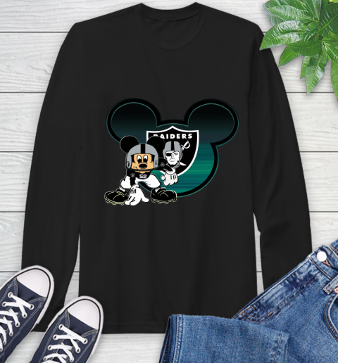 NFL Oakland Raiders Mickey Mouse Disney Football T Shirt Long Sleeve T-Shirt 2