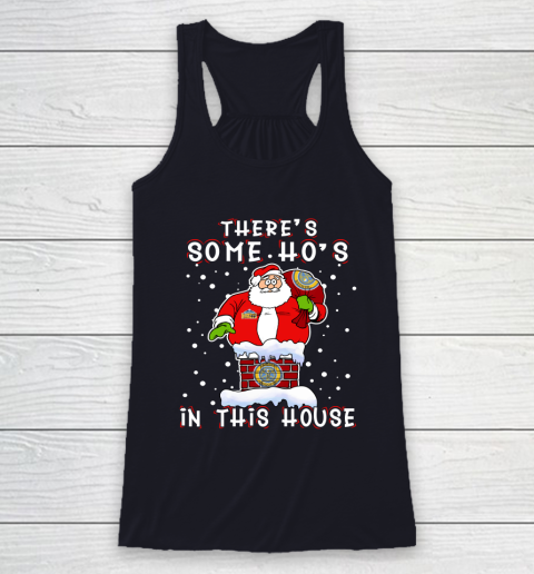 Denver Nuggets Christmas There Is Some Hos In This House Santa Stuck In The Chimney NBA Racerback Tank 7