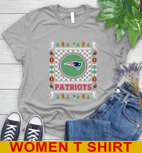 New England Patriots Merry Christmas NFL Football Loyal Fan Women's T-Shirt 5
