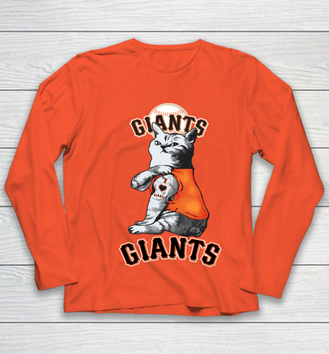 MLB Baseball My Cat Loves San Francisco Giants Youth Long Sleeve 3